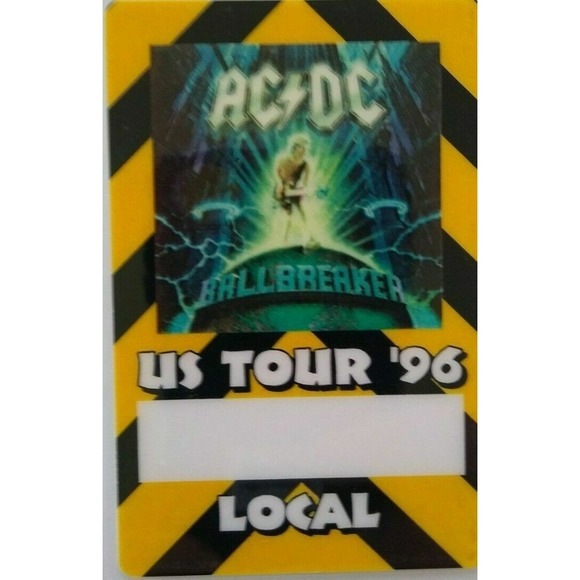 AC/DC BallBreaker Backstage Pass Original 1996 Hard Rock Music Laminated US Tour - Picture 4 of 4